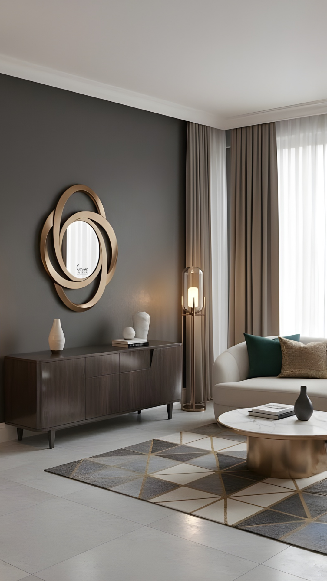 Designer Golden Frame Mirror